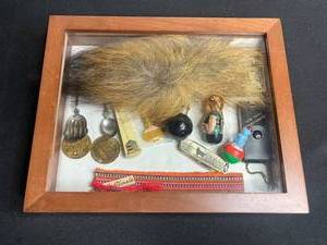 Souvenir VTG Collectibles Mixed Lot - Assorted Keychains, Mini Dominos, Spoons & Memorabilia in Case