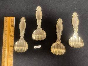 Silver Tone Shell Serving Scoops (Lot of 4)