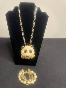 VTG Coro Bracelet & Razza Panda Necklace