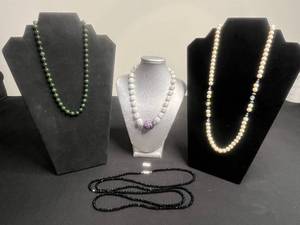 VTG Beaded Necklace Mixed Lot (Lot of 4) - One with 925 Clasp