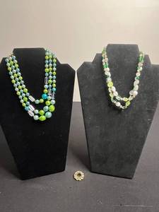 VTG Beaded Necklace & Brooch Mixed Lot