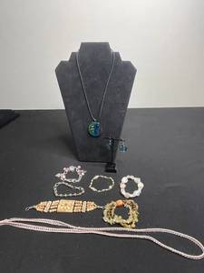 Mixed Costume Jewelry Lot - Victoria Emerson Bracelet, Necklaces, Bracelets & Earrings