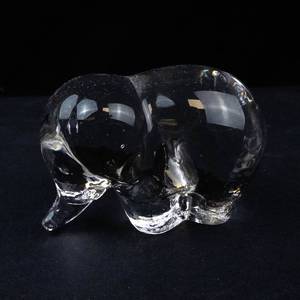 Glass Elephant Figurine