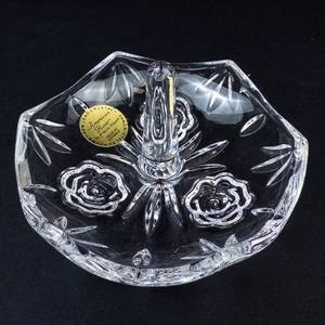 Princess House American Rose Lead Crystal Ring Holder - Made in Germany