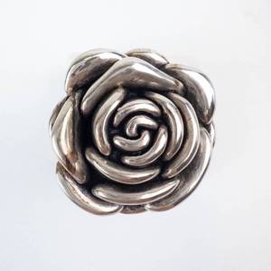 Sterling Silver Rose Ring - Floral Cluster Ring