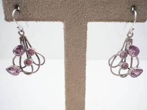 Pink Topaz Sterling Silver Drop Earrings