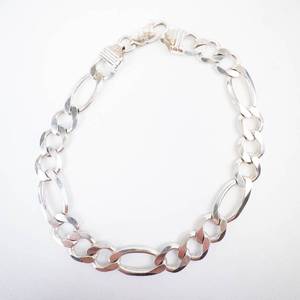 IBB International Bullion Brokers Sterling Silver Link Bracelet 925 Hallmarked - Thick Flat Oval Links