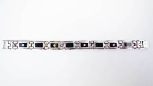 Mens Diamond Bracelet (18 ctw) Black Enamel Stainless Steel