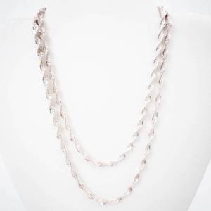 Sterling Silver Twisted Rope Chain Necklace 29-Inch