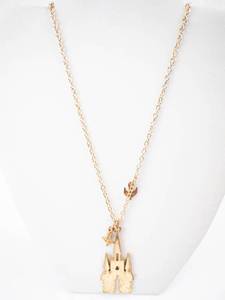 Disney Castle Pendant Necklace with Dove Charm