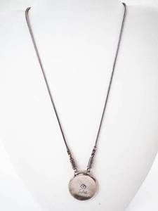 Shabool DIDAE Handmade Sterling Silver Round Pendant on Foxtail Chain, 16 in