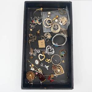 Assorted Vintage Costume Jewelry - Rings, Brooches, Bracelets, Earrings, Necklaces