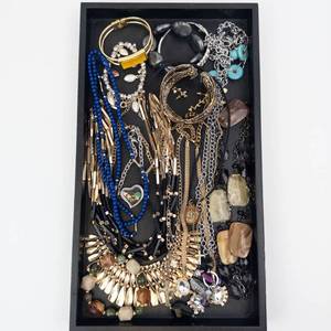 Assorted Jewelry Lot - Necklaces, Bracelets & Beads, Mixed Metals