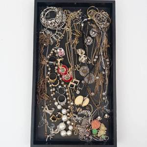Assorted Costume Jewelry Lot - Necklaces, Bracelets, Rings & Earrings