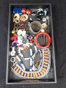 Assorted Costume Jewelry Lot - Necklaces, Bracelets, Earrings & Pendants