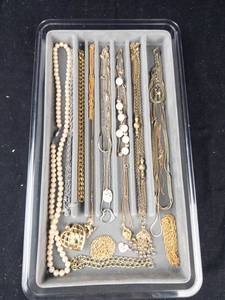 Assorted Pearl and Gold Tone Jewelry Lot - Necklaces, Bracelets & Charms