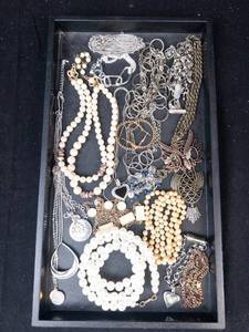 Assorted Jewelry Lot - Bead Necklaces, Gold & Silver Chains, Pendants
