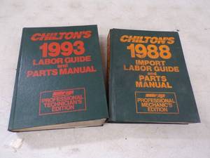 Pair of Chiltons 1993 and 1988 Parts Manual
