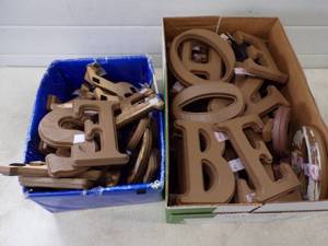 2 Boxes of 6 Wood Letters