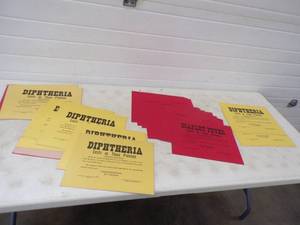Vintage Original Diphtheria and Scarlet Fever Signs