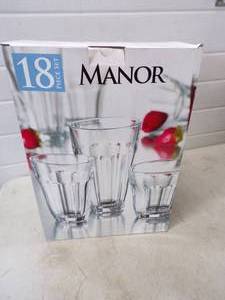 18 Piece Set of Drinking Glasses