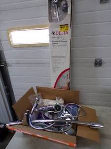 Shower Surround System with Plumbing Parts