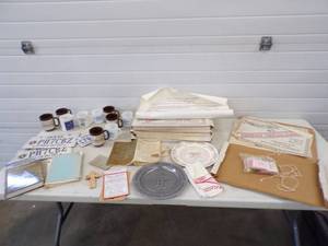 Perham Trivia Game, Purple Heart License Plate, Homer Hankie, Commemorative plates and cups