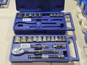 Lot of (2) Williams 38-drive SAE Socket Sets - One Complete, One Sockets Only