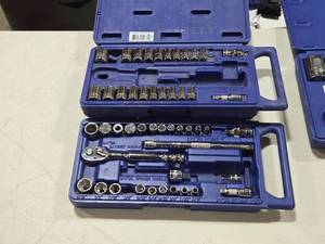 Lot of (2) Williams 14-drive Metric Socket Sets (incomplete)