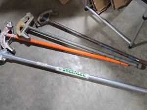 Lot of (4) Pipe Benders - Greenlee 34512 (x1), 34EMT  12 Rigid (x2), 12EMT  14 Rigid