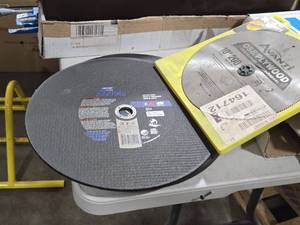 Lot of (10) Chop Saw Blades for Metal - Norton Steel Cutting 14 x 765 x 1, Avanti OSBPlywood 10 200 Tooth