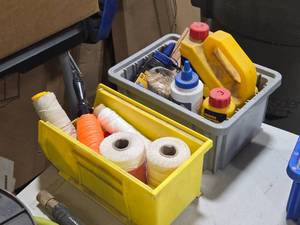 Lot of (2 Bins) Chalk and Line (for marking lines)