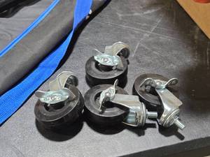 Lot of (4) 3 Locking Swivel Caster Wheels