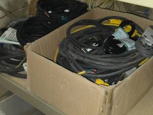 Lot of (1 Shelf) Power Cords, 4-Conductor Grounded 50 Amp Range Cord (assorted)