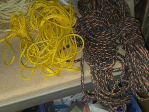 (1) 14 Polypropylene Braided Rope 100  (2) 38 Polypropylene Truck Rope 100 (each)