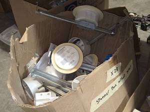 Lot of (9) Allied Moulded Products Fiberglass Reinforced Nonmetallic 4 Fan Boxes 9350-FANVB