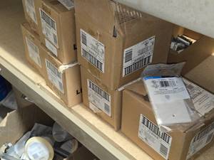 Lot of (7 Boxes) Leviton White 4-Conductor Flush Mount Phone Jack with Smooth Face 10-count ( 70 total items ) (in original packaging)