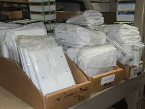Lot of (235) Blank Wall Plate - 3-Gang Standard (x90), 2-gang Standard (x50), Single-gang Standard (95) - All White