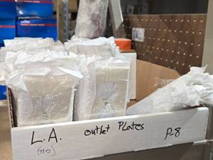 Lot of (110) L.A. Single-gang Standard Outlet Plates - Ivory