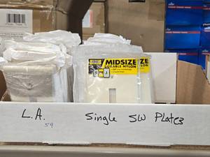 Lot of (59) L.A. Single-gang Switch Plates - Ivory