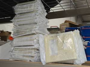 Lot of (83) 2-gang Switch Decora Wall Plates - Ivory