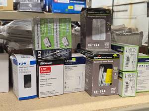 Lot of (13) Dimmers and Switches - Leviton, Eaton, ArrowHart, Cooper