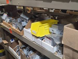 Lot of (1 Shelf) Outlet Boxes and Covers (assorted)