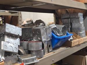 Lot of (12 Shelf) Outlet and Switch Boxes (assorted)