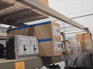 Lot of (1 Shelf) 4060 Amp Circuit Breakers (assorted)