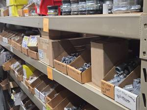 Lot of (1 Shelf) Hardwares, Couplers, Connectors, Bushings, Seals (assorted)