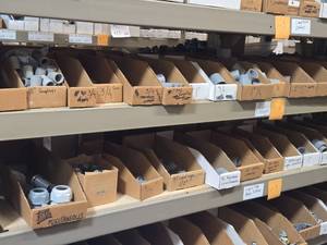 Lot of (2 Shelf) Fittings, Couplers, Connectors (assorted)