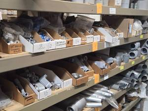 Lot of (2 Shelf) Access Fittings, Bushings, Lock Nuts (assorted)