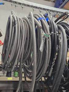 Lot of (7 Hooks) Various Sized Wire with Conduit