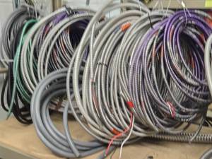 Lot of (8 Hooks) Various Sized Wire (some with conduit)